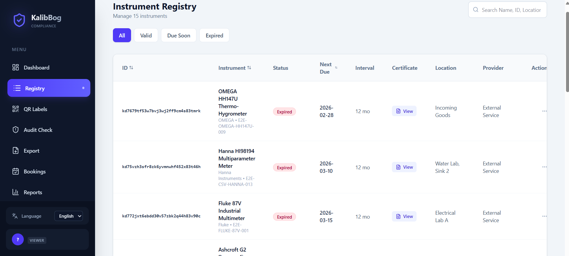 Instrumentregister