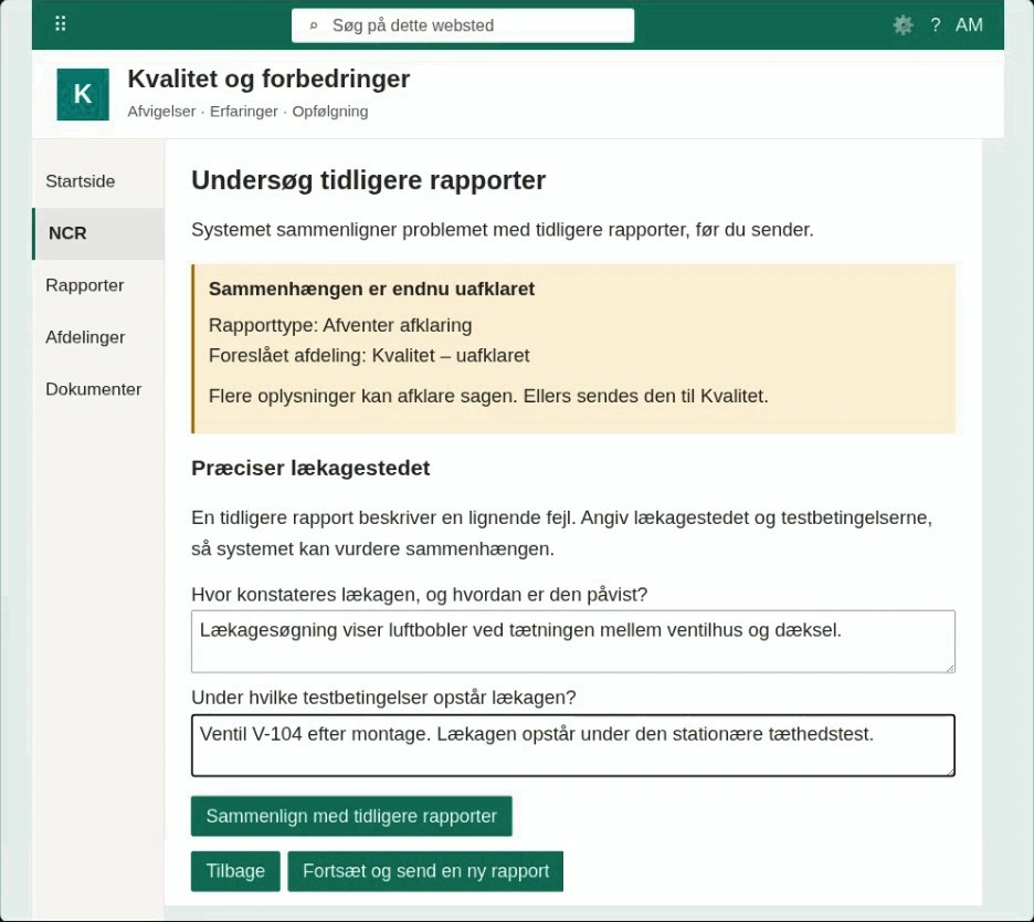 Målrettede spørgsmål ved tvivl