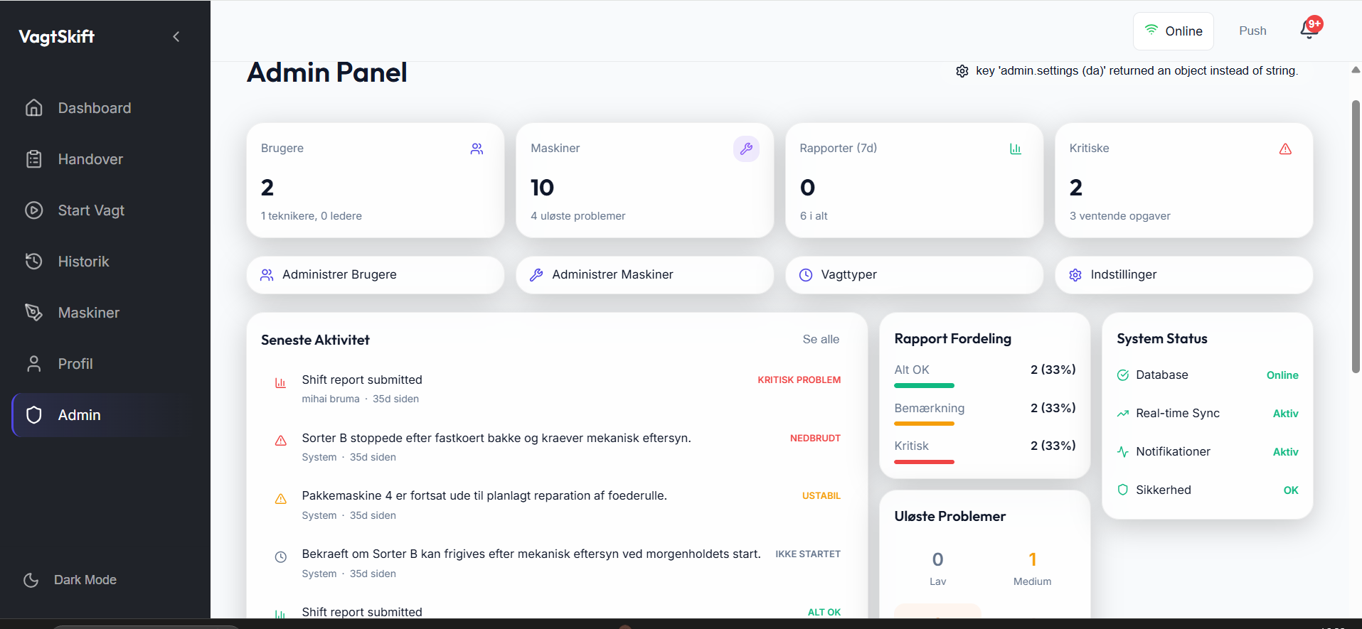 Admin Panel