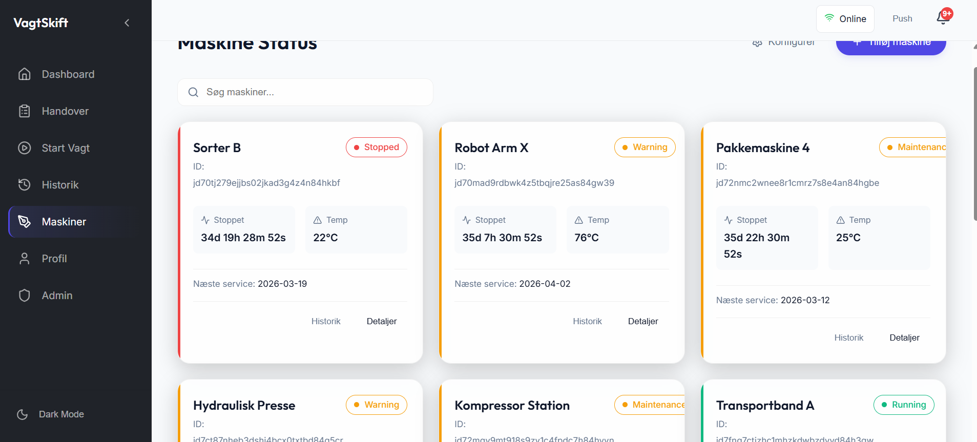 Machine Status